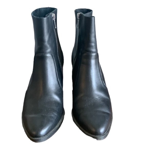 Treasure & Bond Women's 8M Fern Black Leather Mid Heel Above-Ankle Boot 135Gbx - Picture 2 of 8